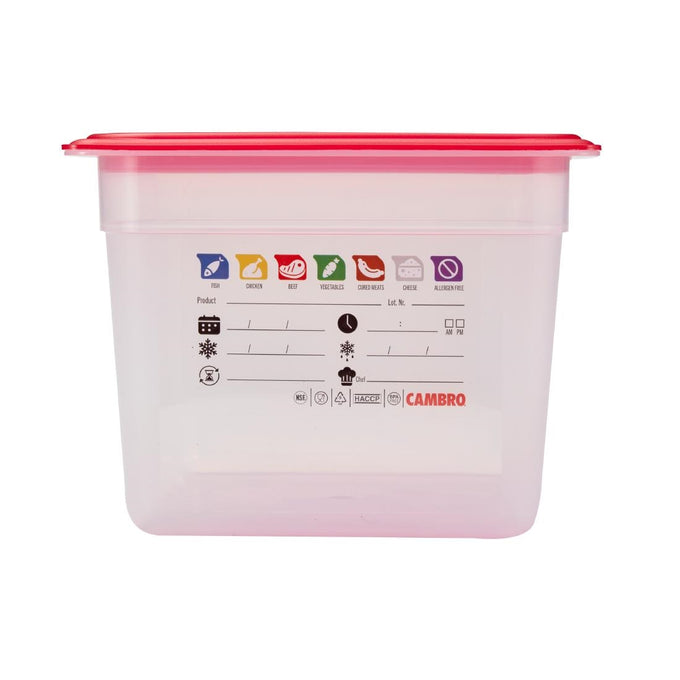 Bac en polypropylène Safetrak IML GN 1/2 200 mm - Cambro