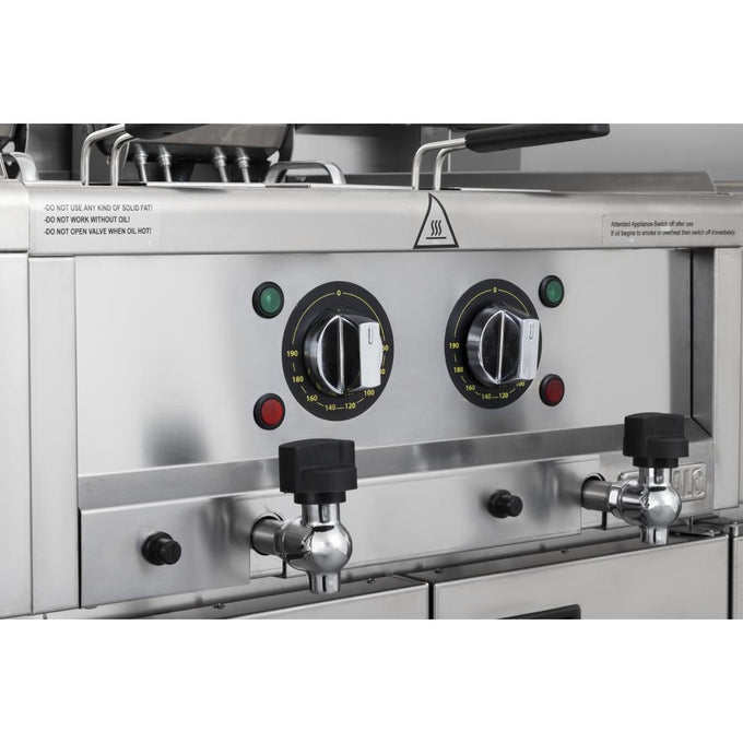 Friteuse électrique double Série 600 2 × 8 L - Buffalo