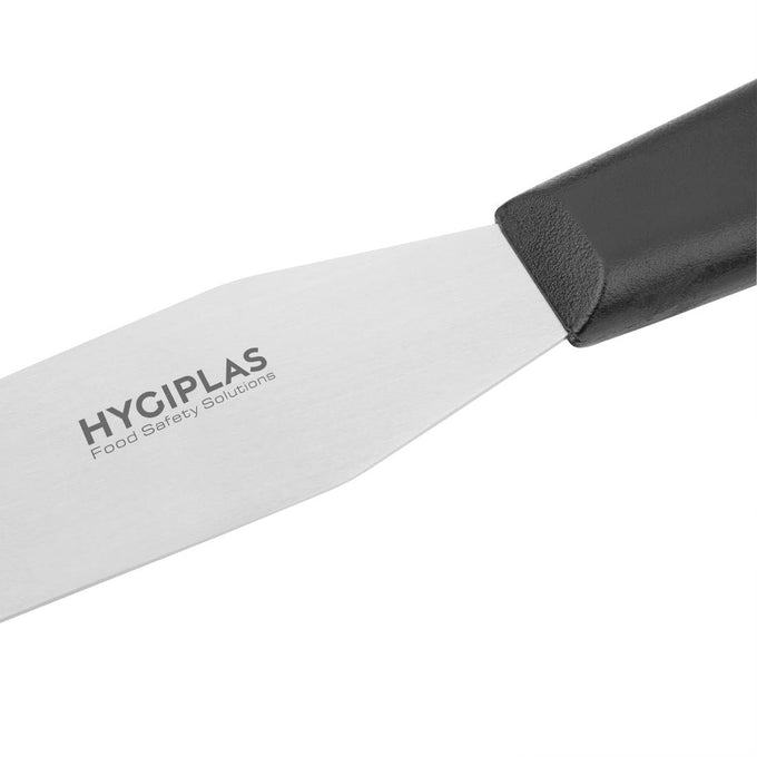 Couteau spatule à lame droite noir 150 mm - Hygiplas