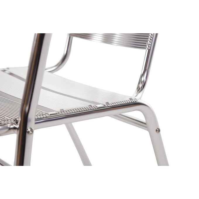 Fauteuils empilables en aluminium (lot de 4) - Bolero