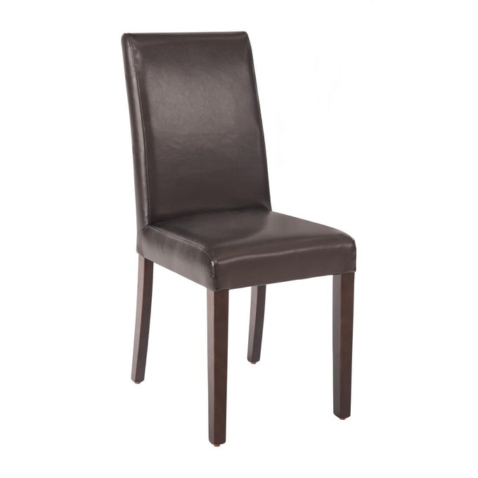 Chaises en simili cuir marron foncé (lot de 2) - Bolero