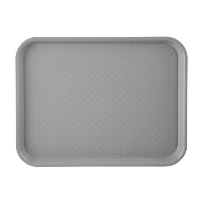Plateau fast food en plastique Kristallon gris 275 × 353 mm - Olympia
