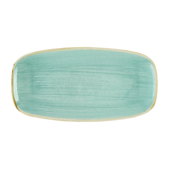 Assiettes oblongues Stonecast Mint No. 3 (298 × 153 mm) (lot de 12) - Churchill
