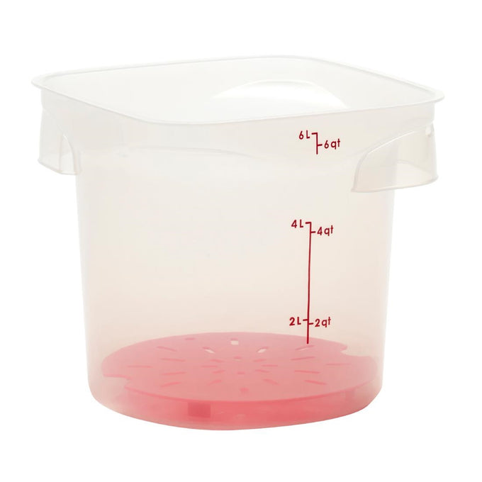 Égouttoir en polypropylène FreshPro CamRound rouge - Cambro
