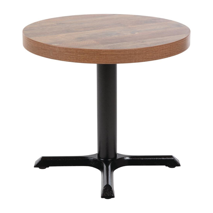 Plateau de table rond 60 cm effet bois vieilli - Bolero