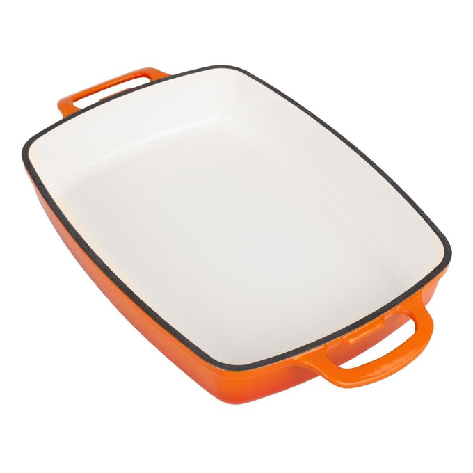Plat en fonte rectangulaire orange 2,8 L - Vogue