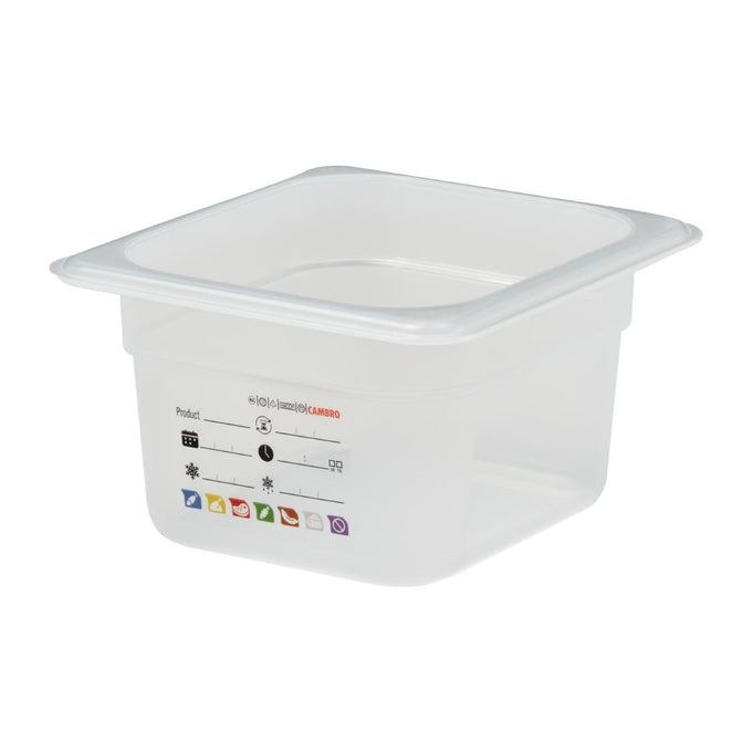 Bac en polypropylène Safetrak IML GN 1/6 100 mm - Cambro