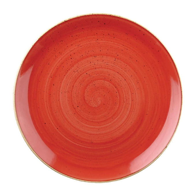 Assiettes coupes rondes Stonecast Berry Red 182 mm (lot de 12) - Churchill