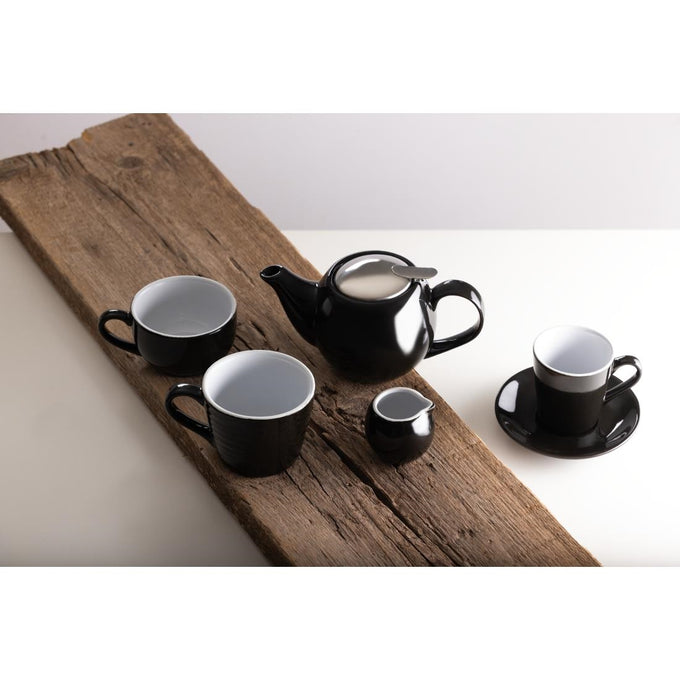 Soucoupes expresso Café noires 116 mm (lot de 12) - Olympia