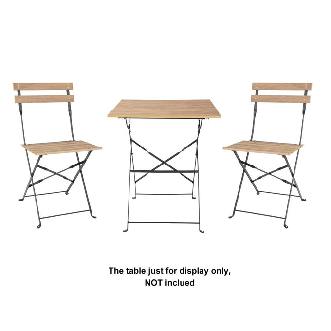 Chaises de terrasse pliantes Perth effet bois (lot de 2) - Bolero