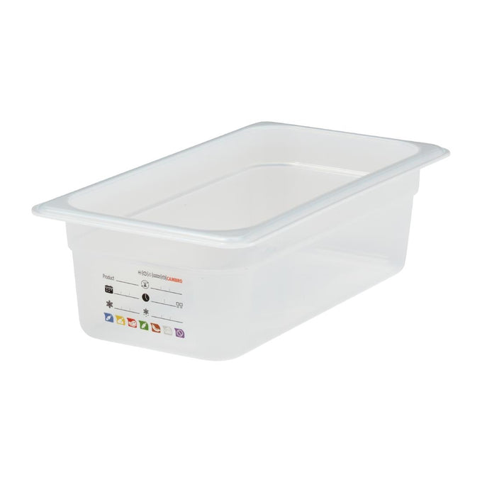 Bac en polypropylène Safetrak IML GN 1/3 100 mm - Cambro