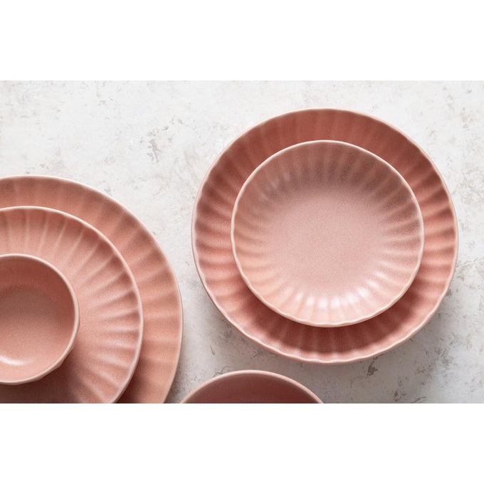 Assiettes calottes Corallite pêche 220 × 50 mm (lot de 6) - Olympia