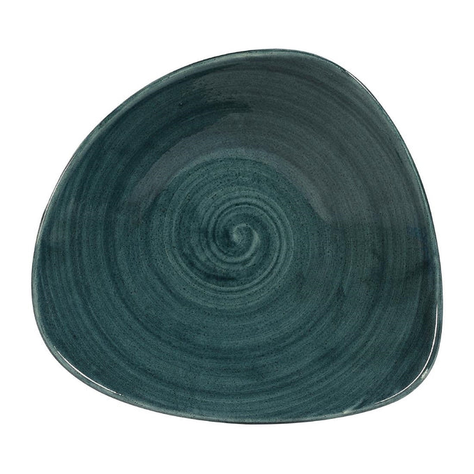 Bols triangulaires Stonecast Patina Rustic Teal 235 mm (lot de 12) - Churchill