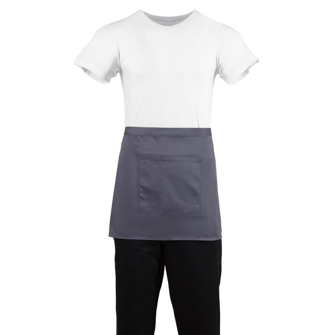 Tablier serveur court gris anthracite - Whites Chefs Clothing