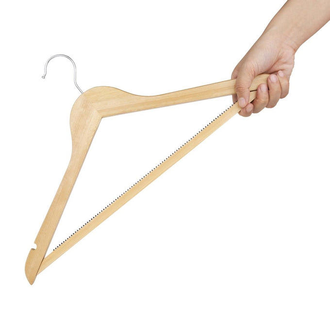 Cintres en bois naturel (lot de 10) - Bolero