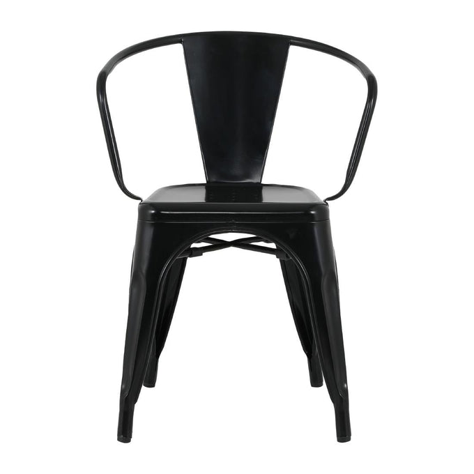 Fauteuils Bistro Curve noirs (lot de 4) - Bolero