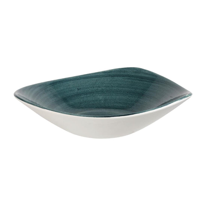 Bols triangulaires Stonecast Patina Rustic Teal 235 mm (lot de 12) - Churchill