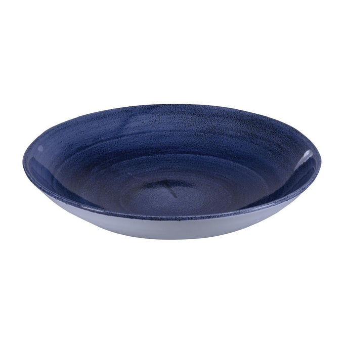 Assiettes coupes rondes Stonecast Patina Cobalt 248 mm (lot de 12) - Churchill