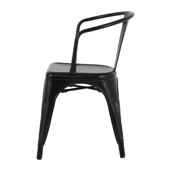 Fauteuils Bistro Curve noirs (lot de 4) - Bolero
