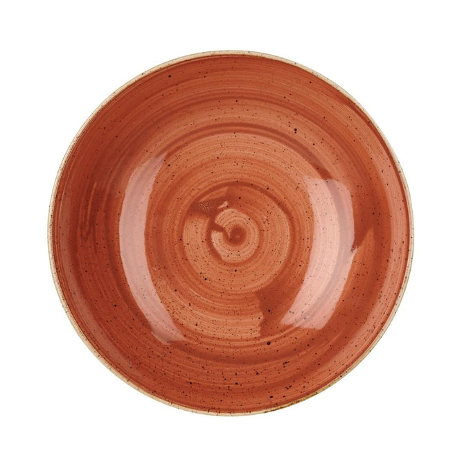 Assiettes coupes rondes Stonecast Spiced Orange 182 mm (lot de 12) - Churchill