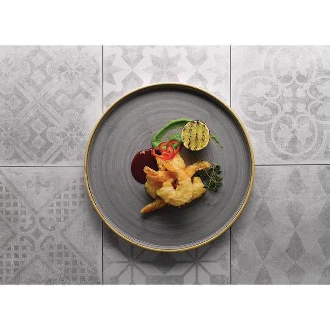 Assiettes avec rebord Stonecast Peppercorn Grey 210 mm (lot de 6) - Churchill