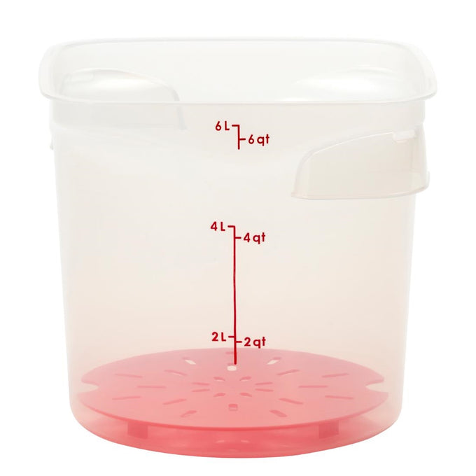 Égouttoir en polypropylène FreshPro CamRound rouge - Cambro