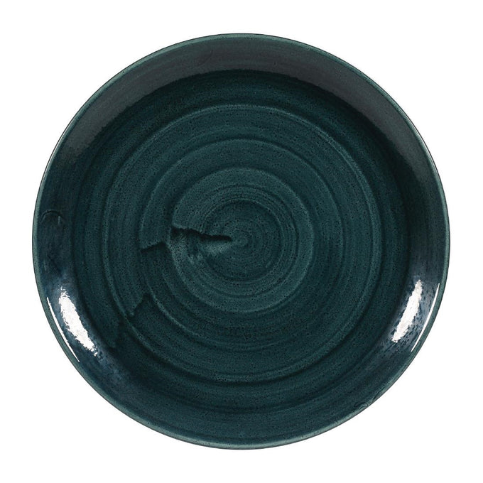 Assiettes rondes Stonecast Patina Rustic Teal 288 mm (lot de 12) - Churchill