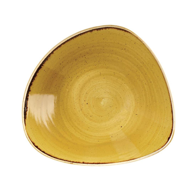 Bols triangulaires Stonecast Mustard Seed Yellow 229 mm (lot de 12) - Churchill