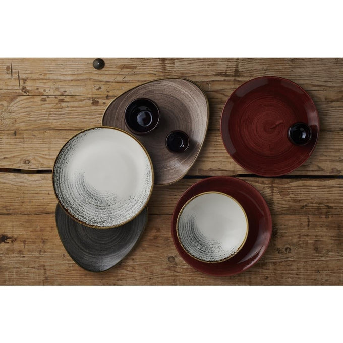 Assiettes avec rebord Stonecast Patina Evolve Red Rust 217 mm (lot de 12) - Churchill