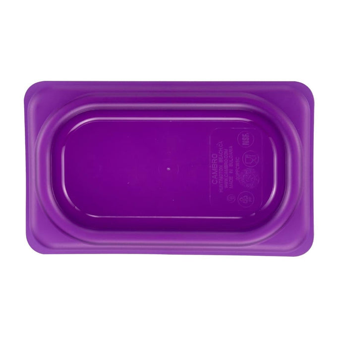 Couvercle hermétique en polypropylène GN 1/9 Safetrak IML violet - Cambro