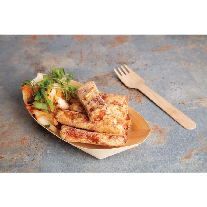 Fourchettes en bois biodégradables Recyclable lot de 100 - Fiesta Compostable