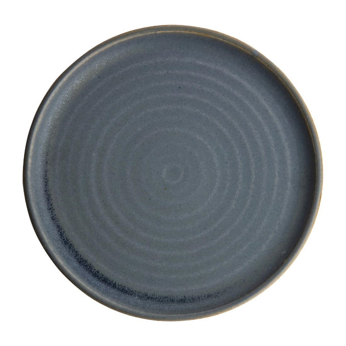 Assiettes plates granit bleu Canvas 265 mm (lot de 6) - Olympia