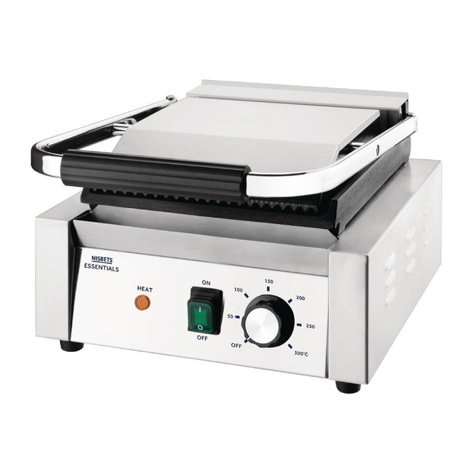 Grill panini - Gril de contact plaque supérieure rainurée - L 310 x P 360 x H 360 mm