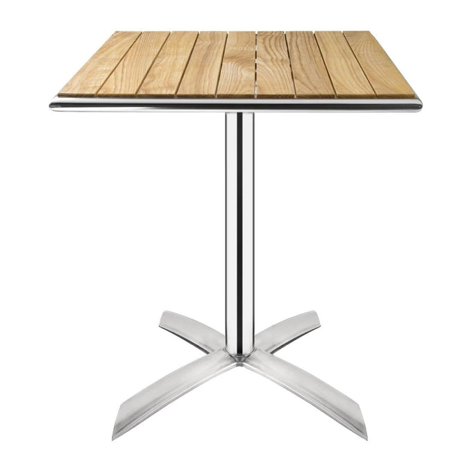 Table bistro carrée plateau basculant frêne 600 mm - Bolero