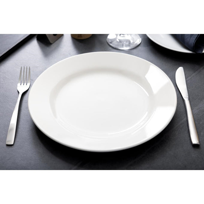 Assiettes classiques Whiteware 280 mm (lot de 12) - Churchill