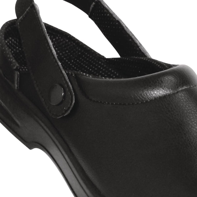 Sabots de cuisine de sécurité Cryzon noirs - Slipbuster Footwear