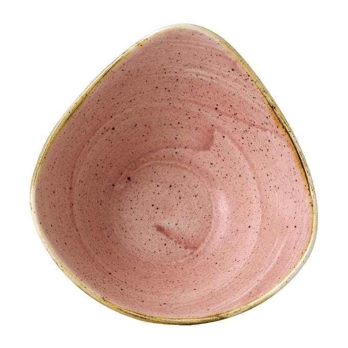 Bols triangulaires Stonecast Petal Pink 153 mm (lot de 12) - Churchill