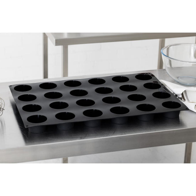 Moule à pâtisserie antiadhésif en silicone 24 muffins - Pavoflex