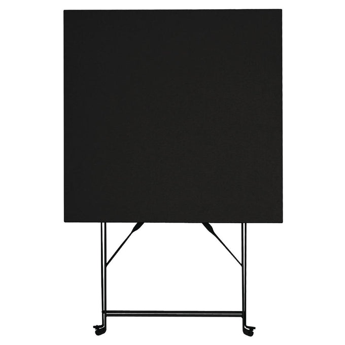Table de terrasse carrée en acier noire 600 mm - Bolero