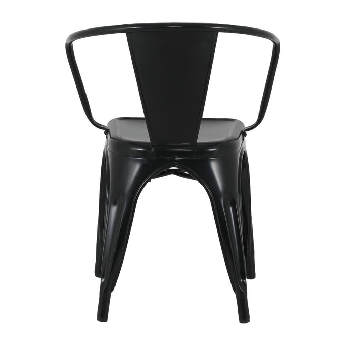 Fauteuils Bistro Curve noirs (lot de 4) - Bolero