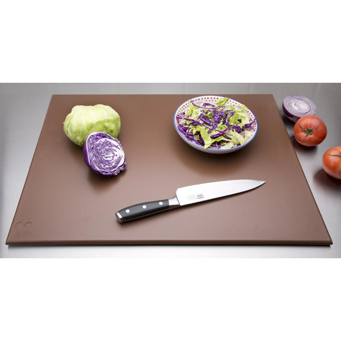 Grand planche à découper haute densité marron - Hygiplas