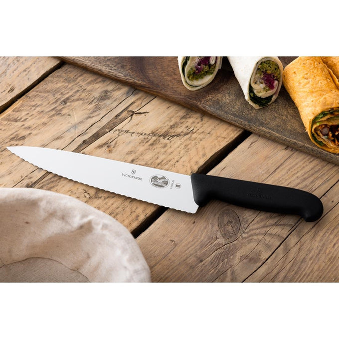 Couteau de cuisine denté Fibrox 220 mm - Victorinox