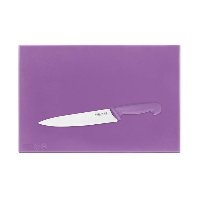 Planche à découper haute densité violette 450 × 300 × 25 mm - Hygiplas