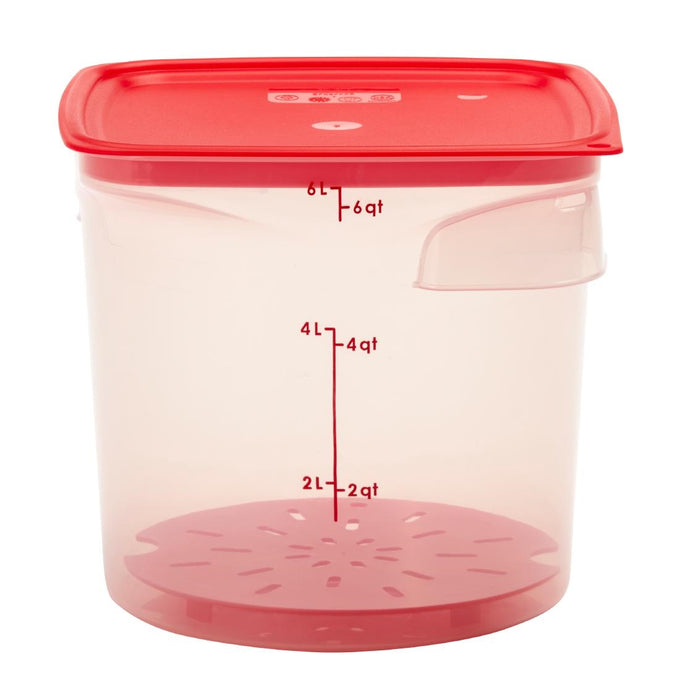 Égouttoir en polypropylène FreshPro CamRound rouge - Cambro