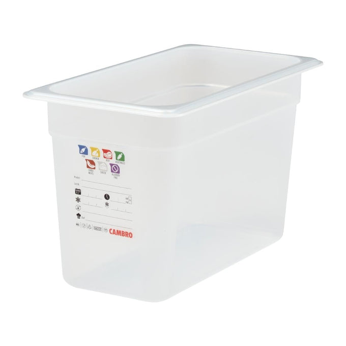 Bac en polypropylène Safetrak IML GN 1/3 200 mm - Cambro
