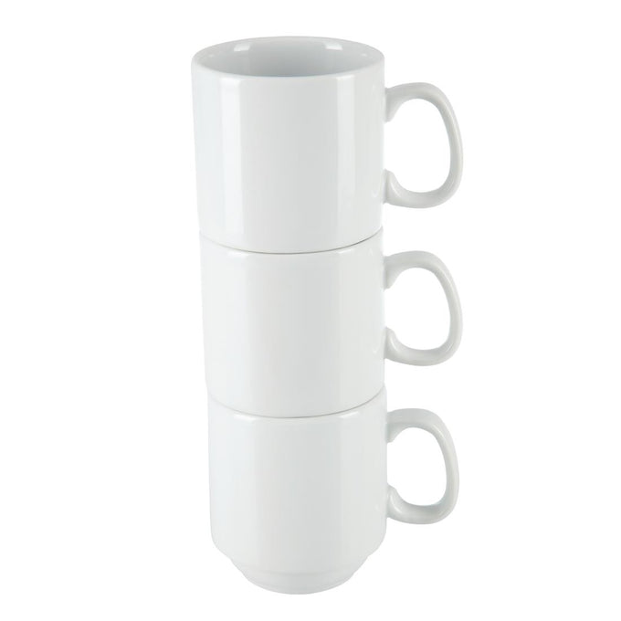 Mugs empilables blancs 284 ml (lot de 12) - Olympia