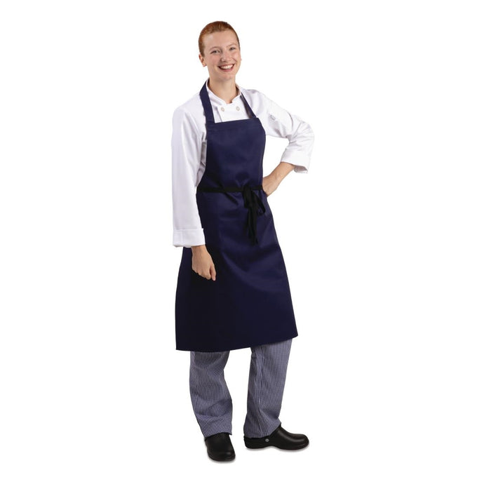 Tablier bavette bleu marine - Whites Chefs Clothing