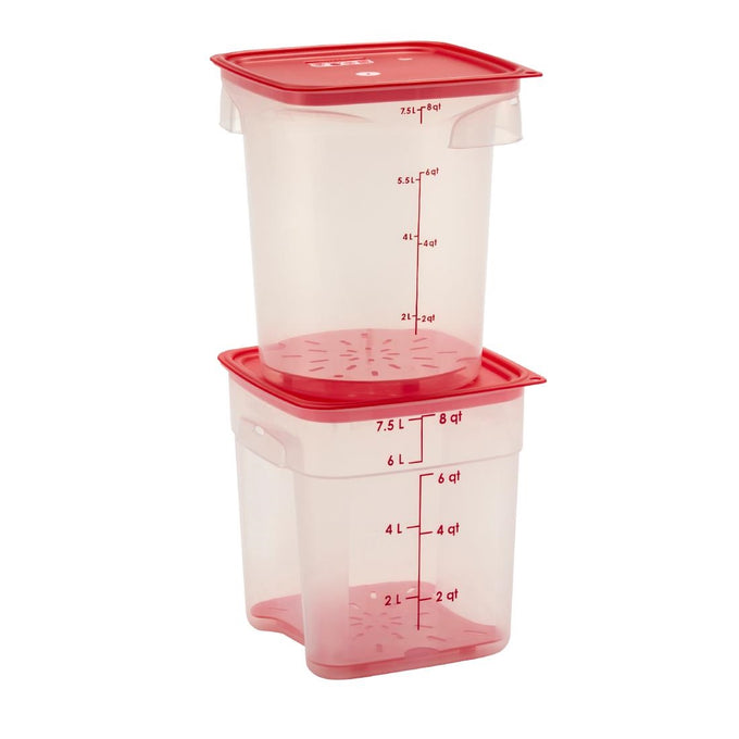 Égouttoir en polypropylène FreshPro CamRound rouge - Cambro