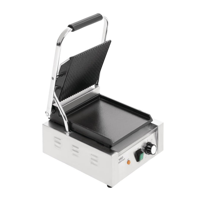 Grill panini - Gril de contact plaque supérieure rainurée - L 310 x P 360 x H 360 mm