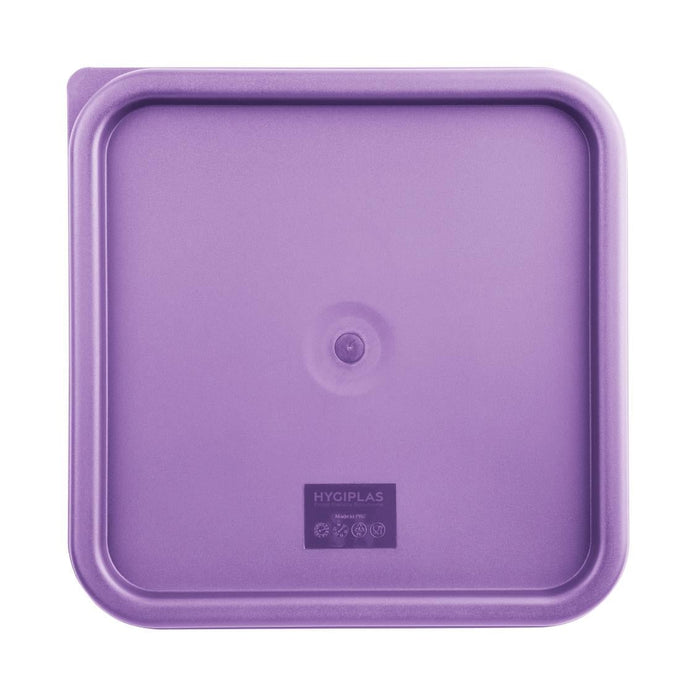 Grand couvercle carré pour boîte alimentaire violet - Hygiplas